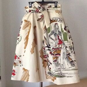 🍃🌹HER Destiny - Wide 'Paper Bag' Tie Waist Skirt